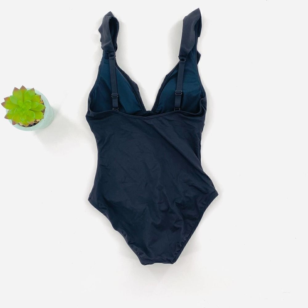 Sea Level Australia Eco Essentials Frill One Piece Black Size 4 NWOT - Picture 11 of 11